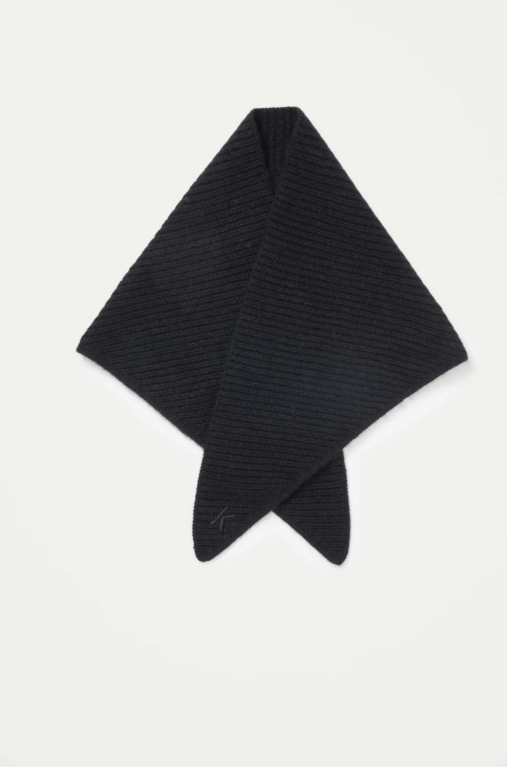 Knitted Cashmere Black Neck Tie