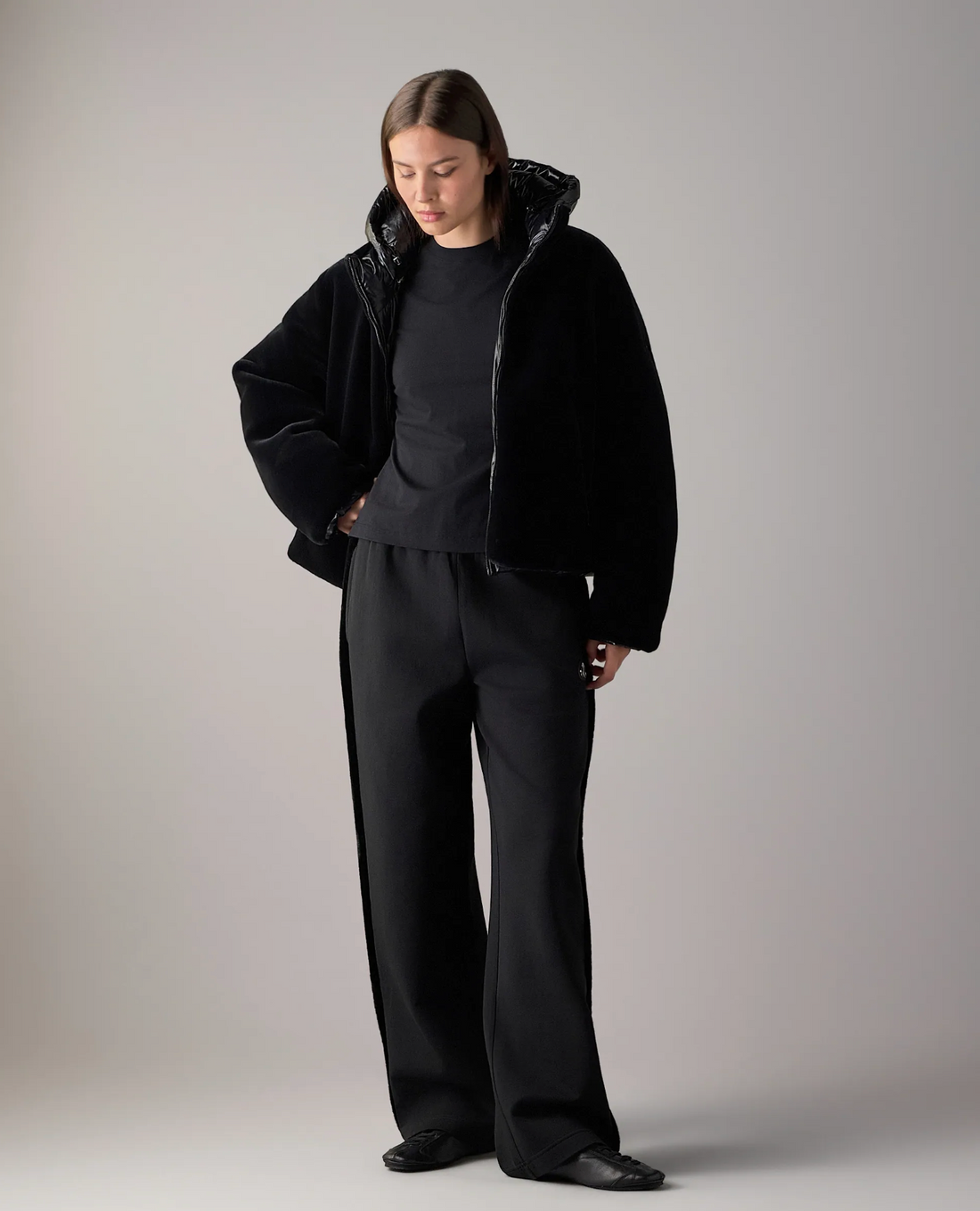 Queens Reversible Black Puffer Jacket