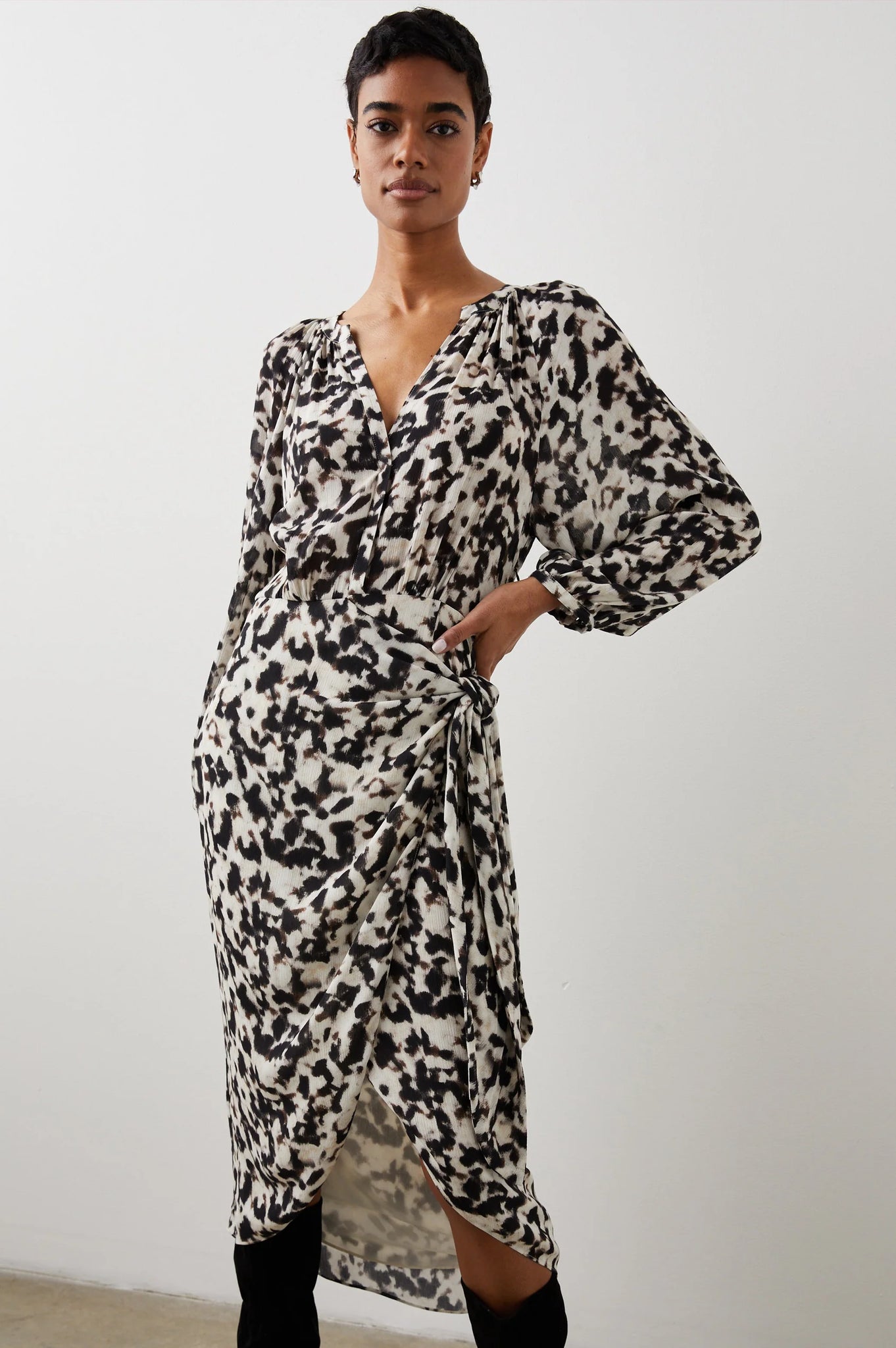 Tyra Blurred Cheetah  Dress