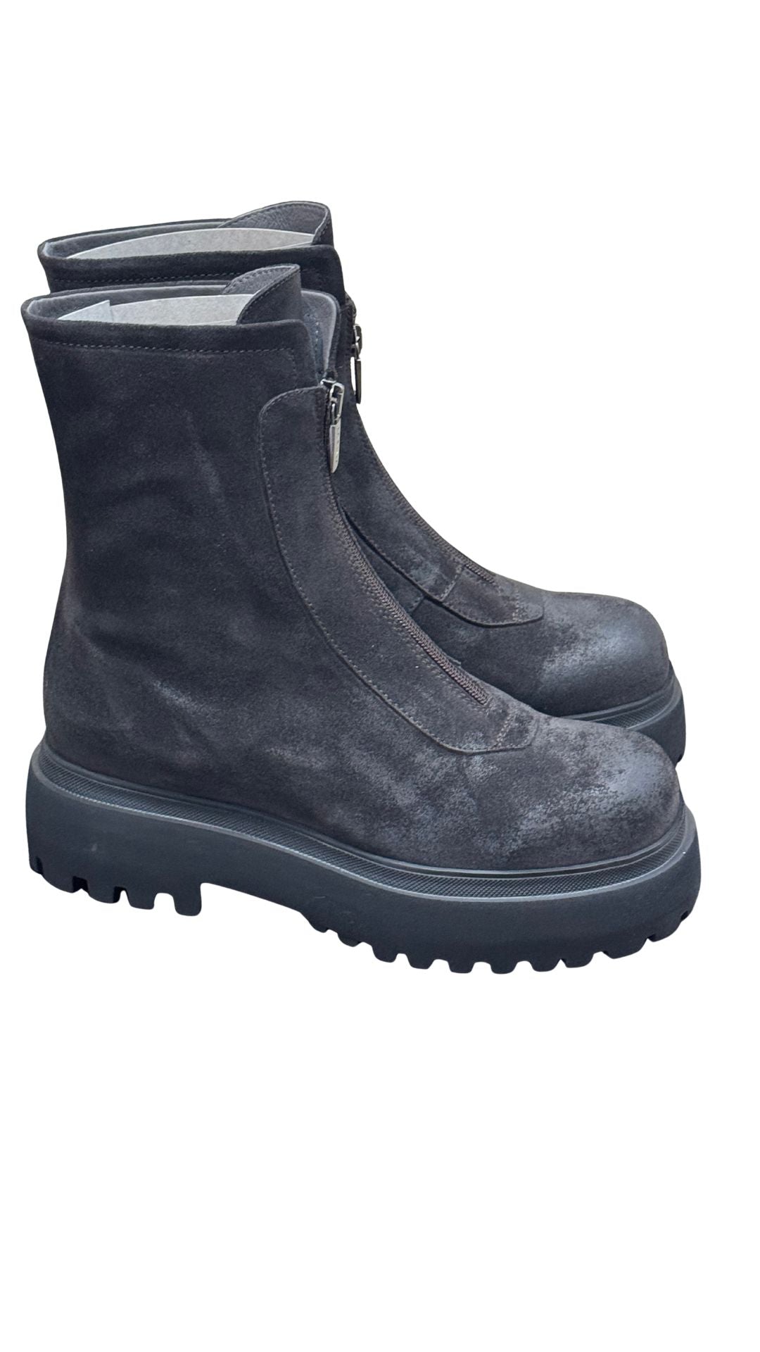 Browns Suede Zip Front Boot