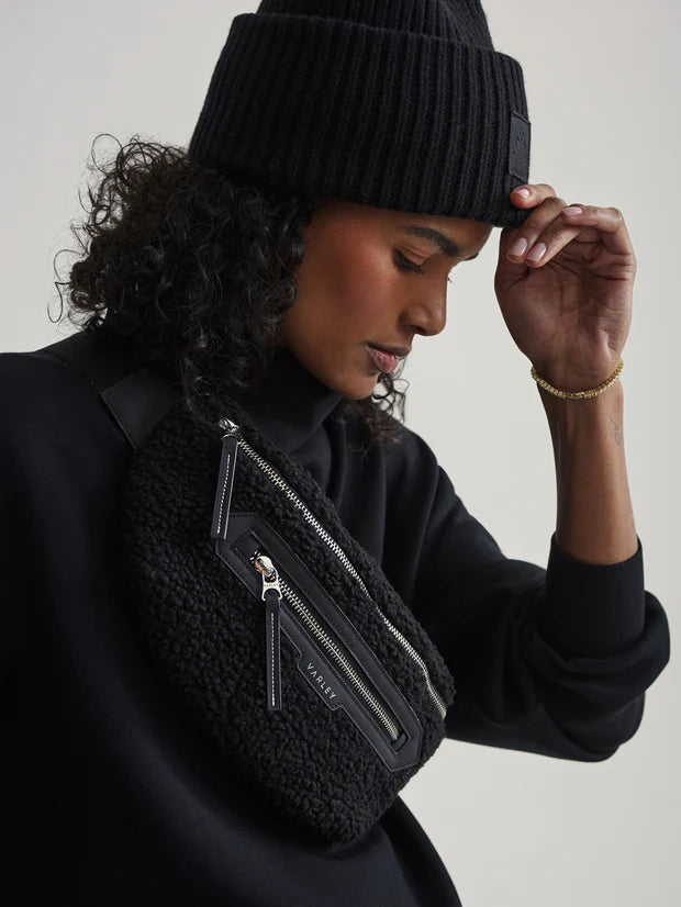 Kansa Black Sherpa Belt Bag