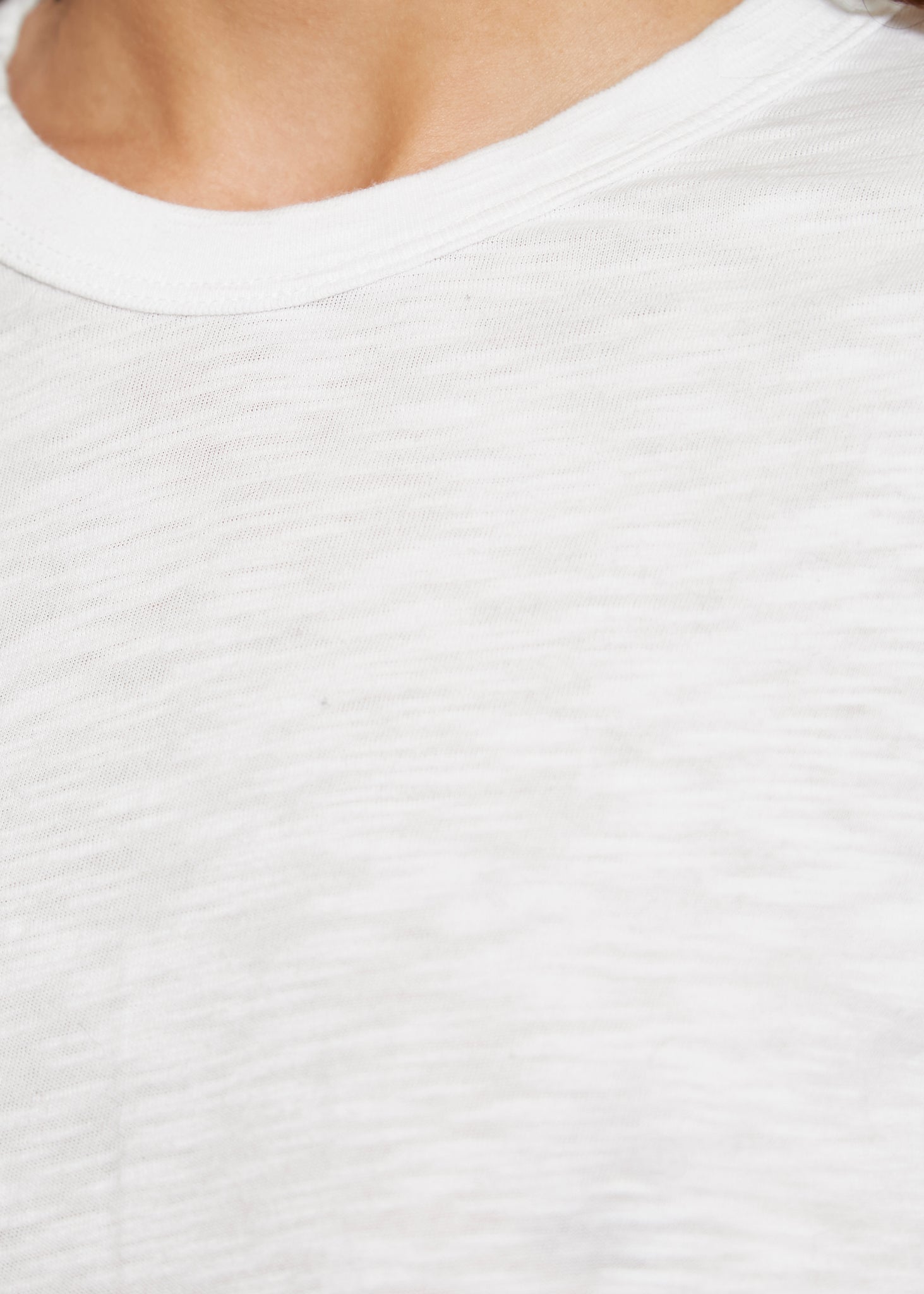 Shrunken White Round Neck Short Sleeve T Shirt