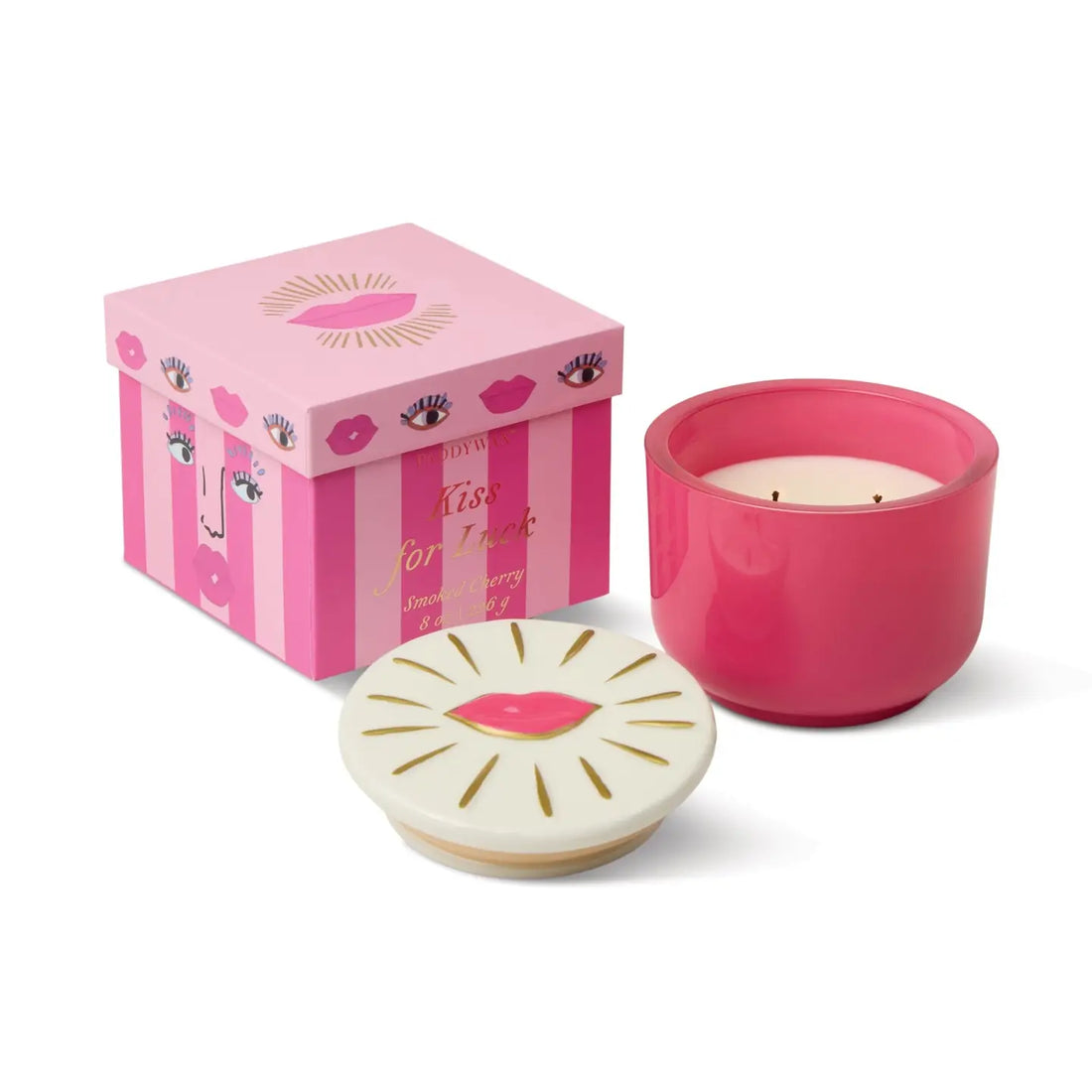 Lip Smoked Cherry Charmed Candle with Lid