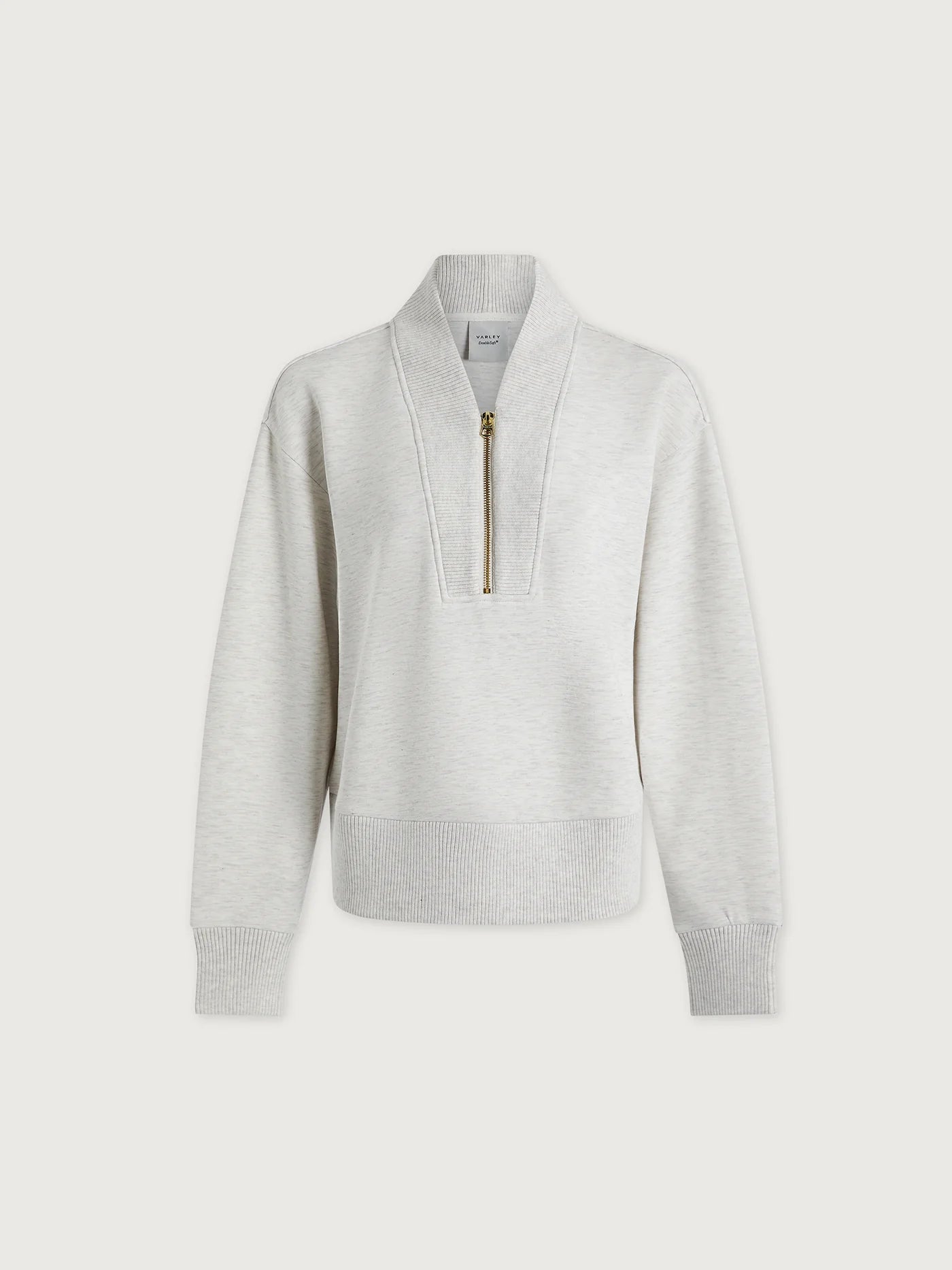 Sally Ivory Marl Half Zip Sweatshirt
