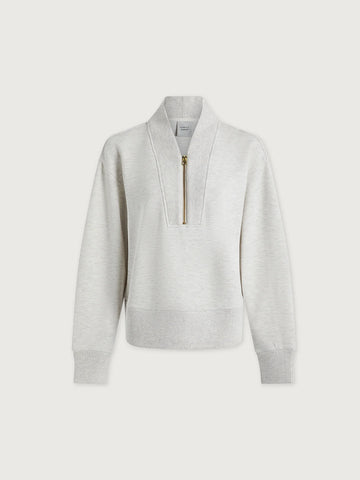 Sally Ivory Marl Half Zip Sweatshirt