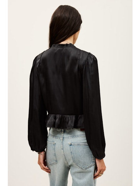 Cimila Black Rouched Blouse