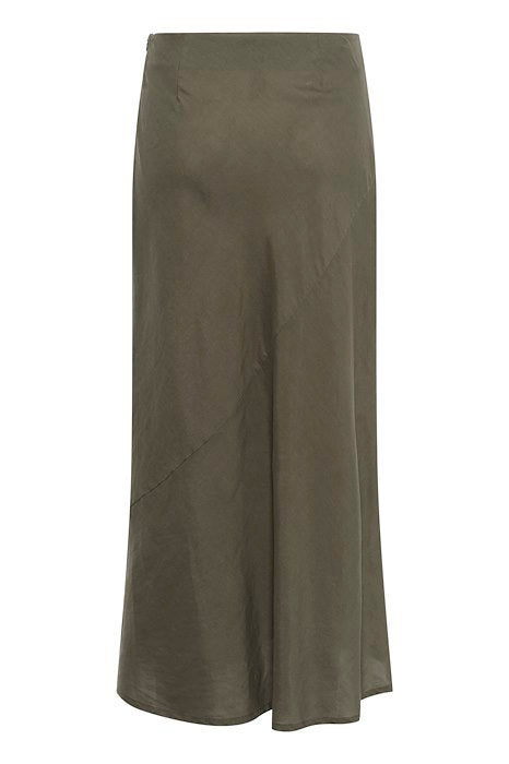 Nitta Khaki Linen Skirt