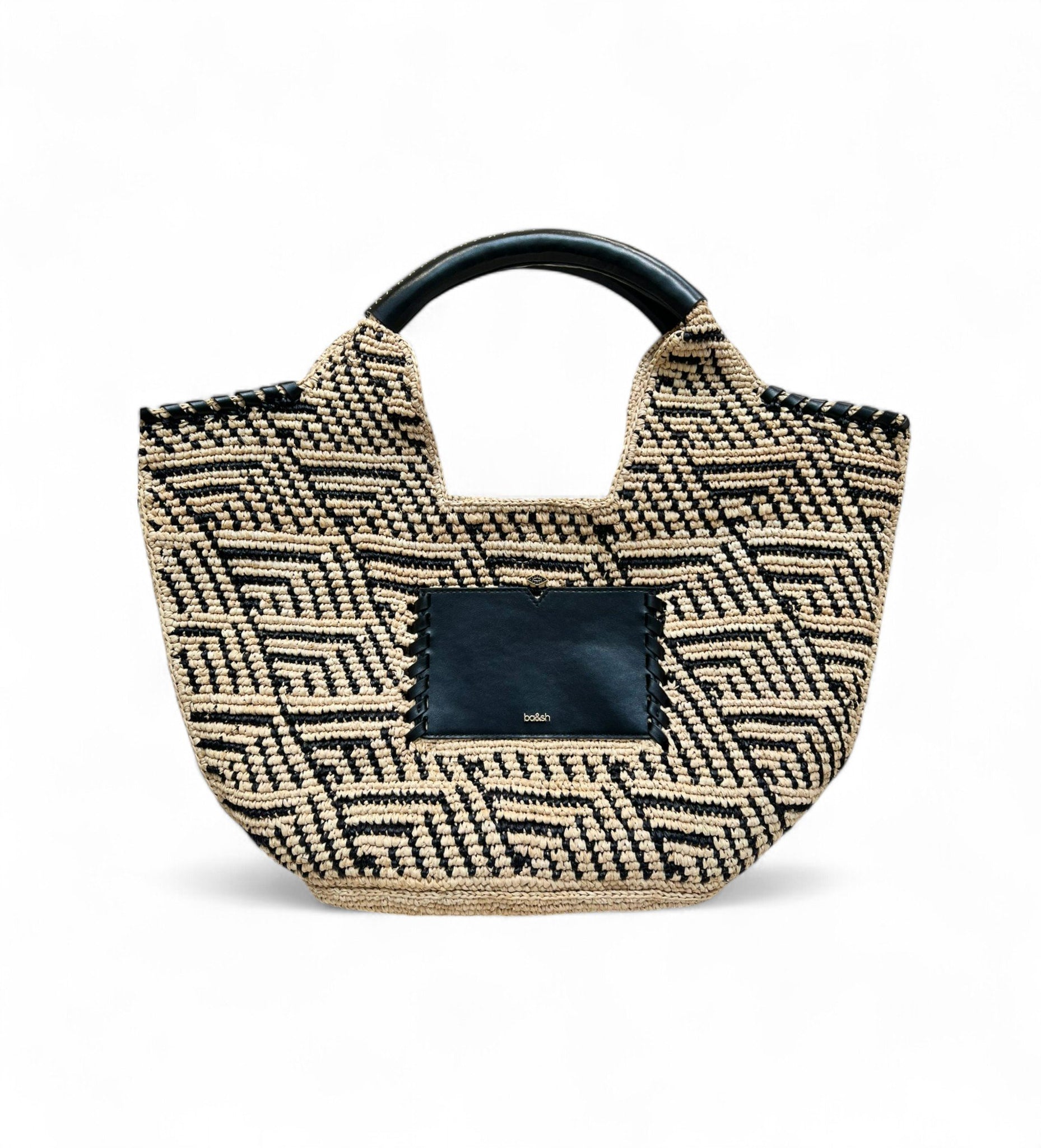 Ara Raphia Black Design Large Bag