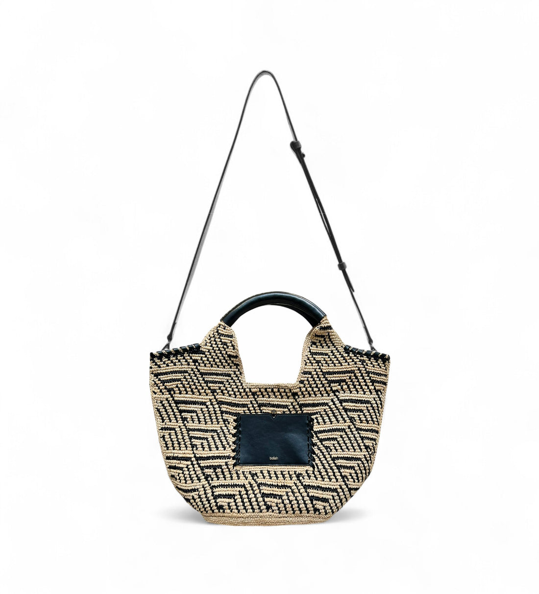 Ara Raphia Black Design Large Bag