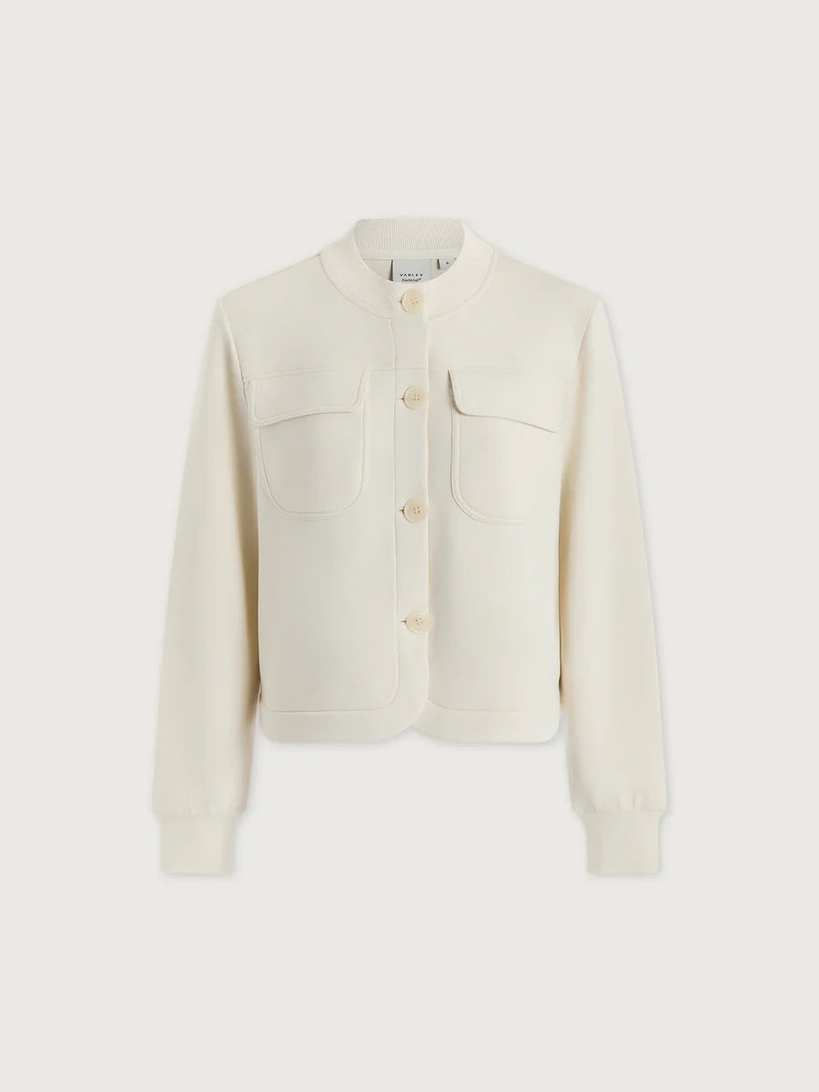 Hartwell Pristine Creme Button Sweat Jacket