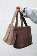 Shop the Suede Fraya Small Bag in Brown by Beck Sondergaard at Jessimara.com
