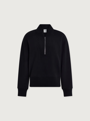 Sally Black Half Zip Sweatshirt