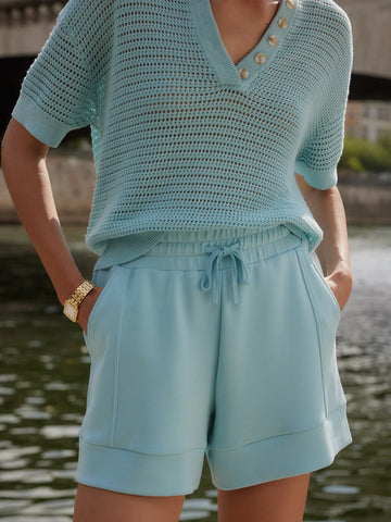 Callie Porcelain Blue Knitted Top