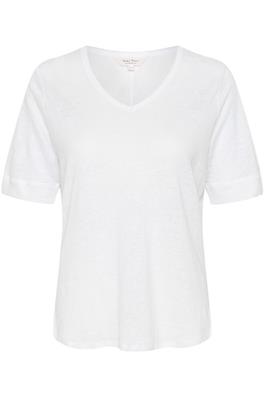 Curlies Linen T-Shirt in Bright White by Part Two at Jessimara.com