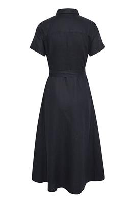 Eflin 100% Linen Navy Midi Dress by Part Two at Jessimara.com