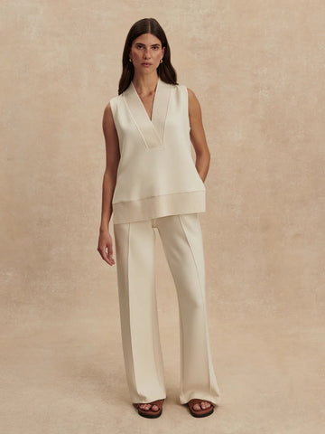Freida V Neck Tank in Pristine