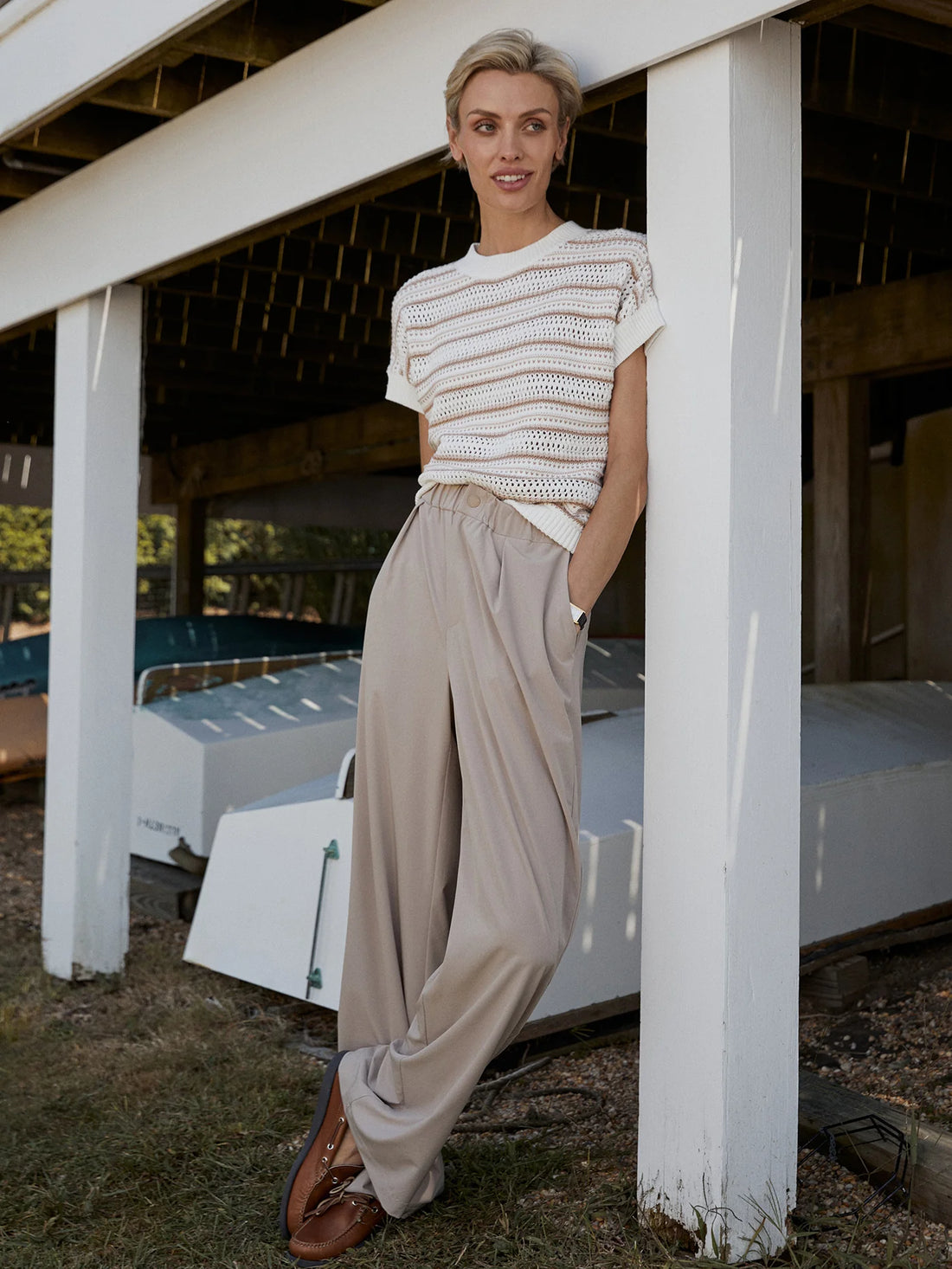 Kayson Sage Grey Wide Leg Pant 29.5"