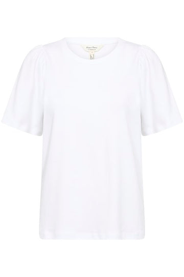 Imalea White Puff Shoulder TShirt
