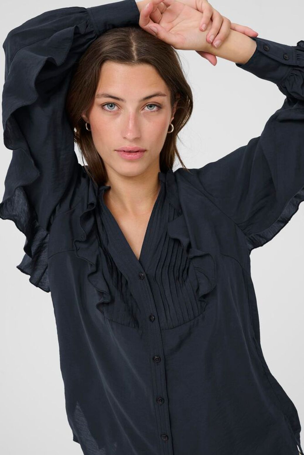 Stefani Dark Navy Blouse