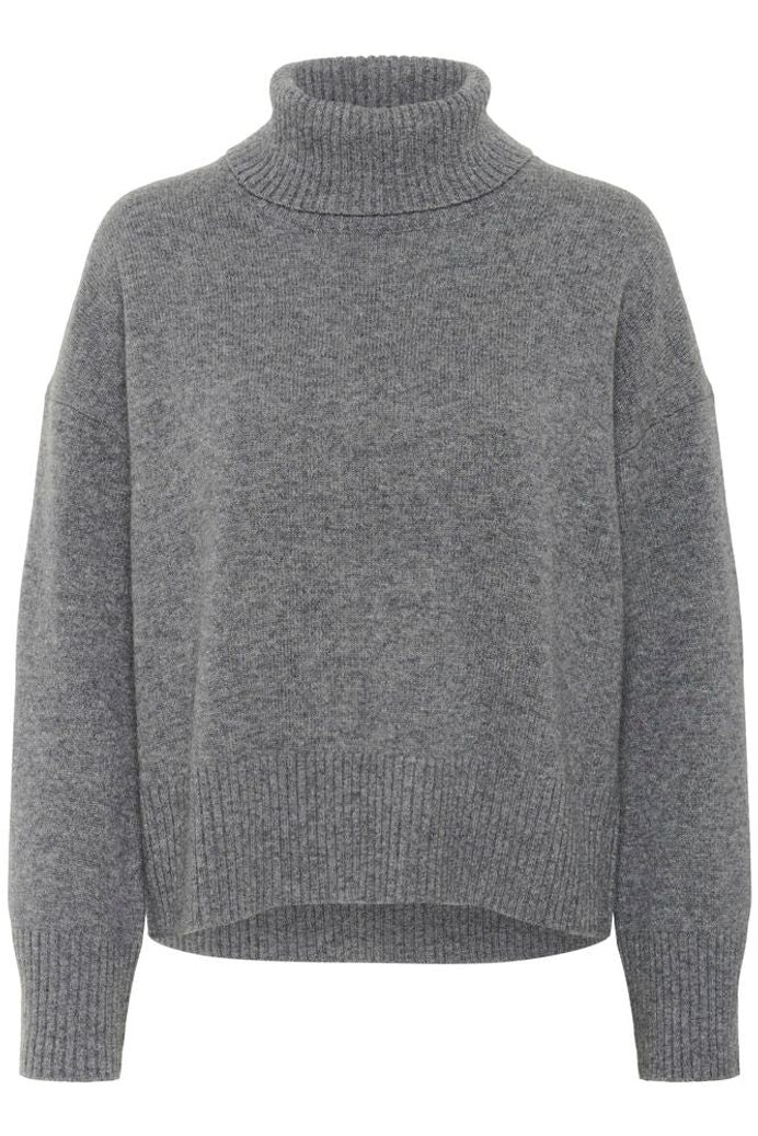 Corina Grey Melange Wool Pullover