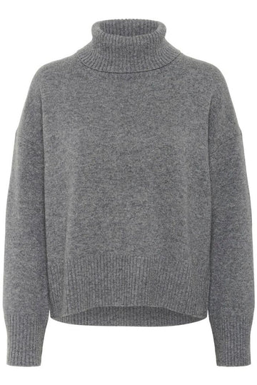 Corina Grey Melange Wool Pullover