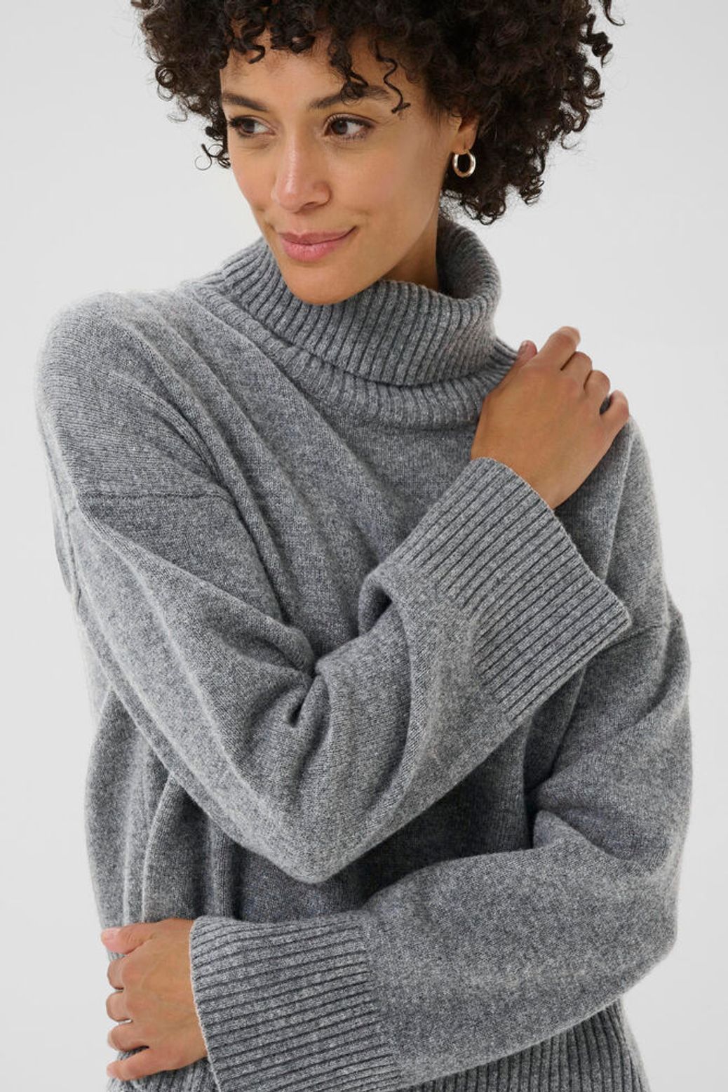 Corina Grey Melange Wool Pullover