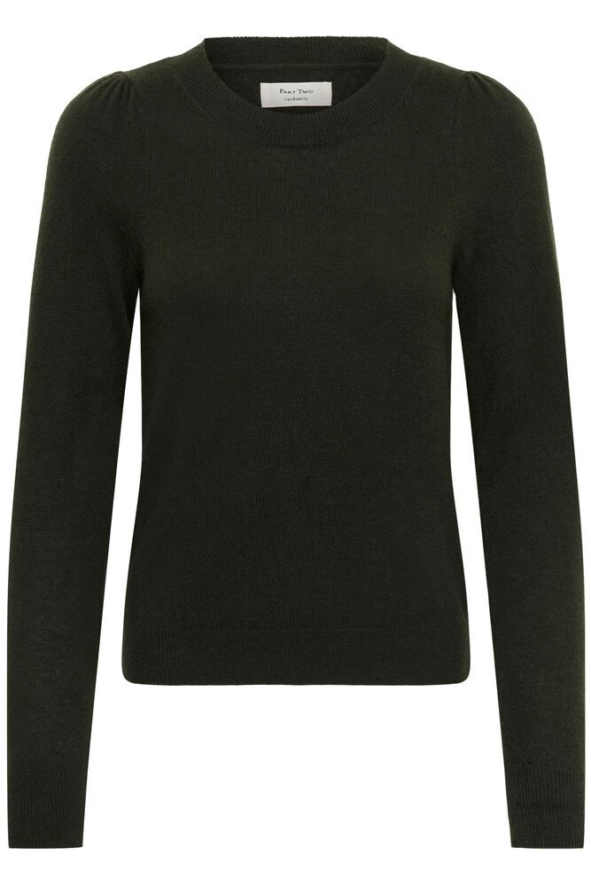 Evina Puff Shoulder Cashmere Sweater