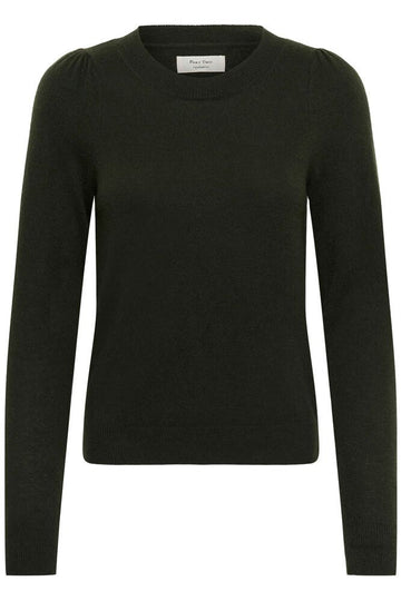 Evina Puff Shoulder Cashmere Sweater