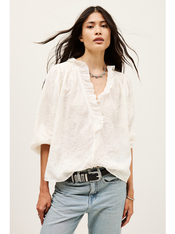 Petty Ecru Ruffle Shirt