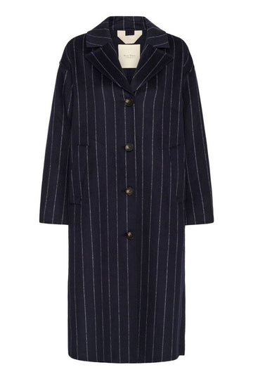 Lorelais Navy Pinstripe Coat