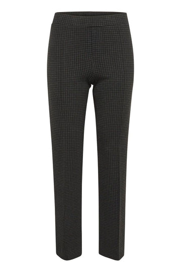 Pontas Dark Grey Check Trousers