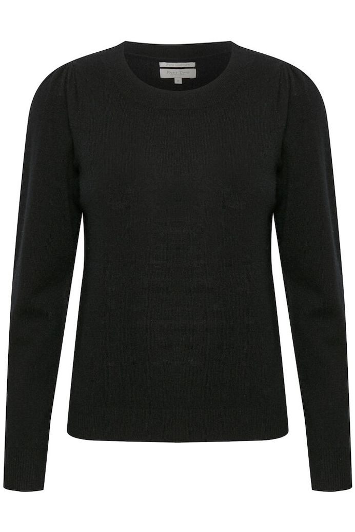 Evina Puff Shoulder Cashmere Sweater