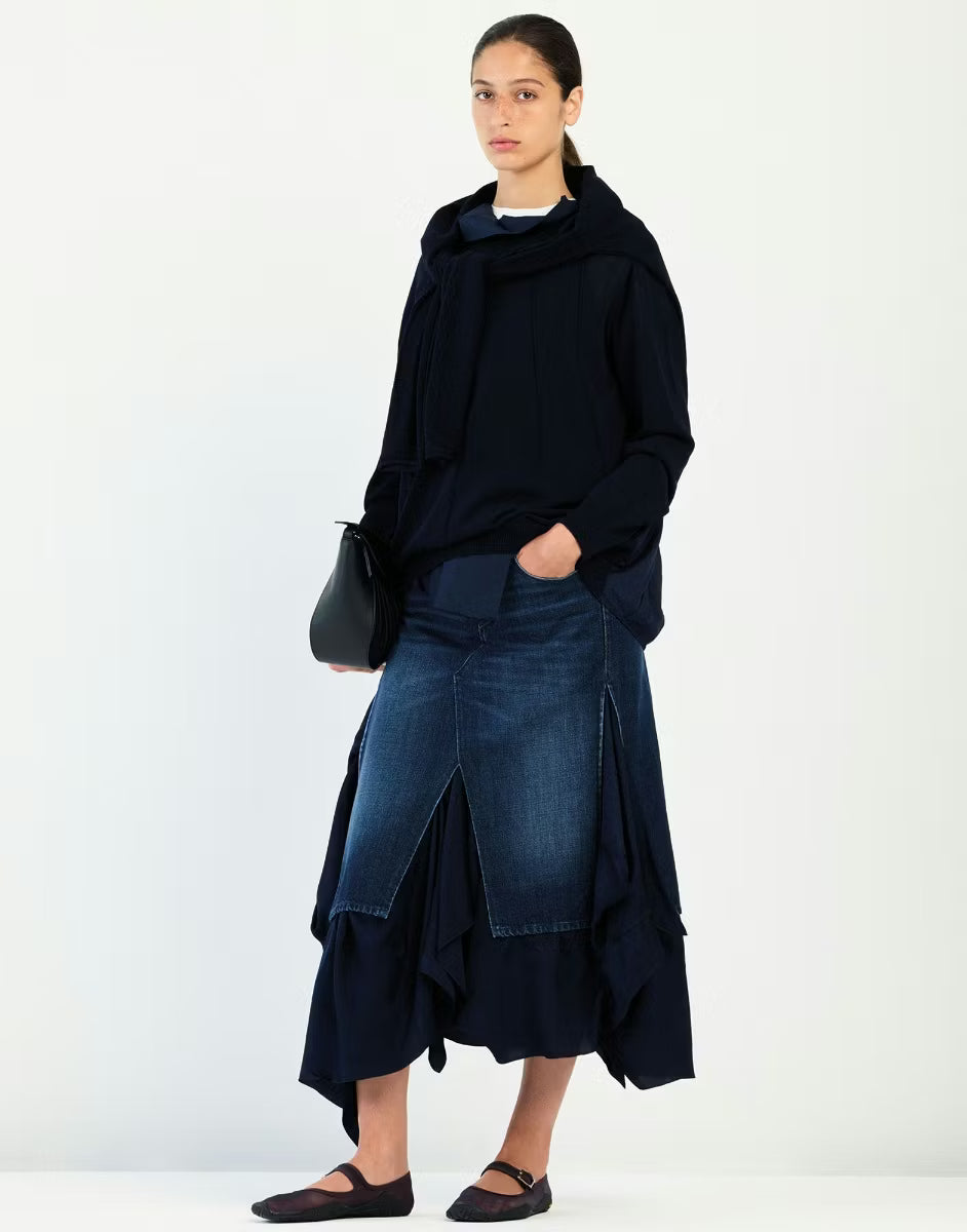 Insert Denim Skirt