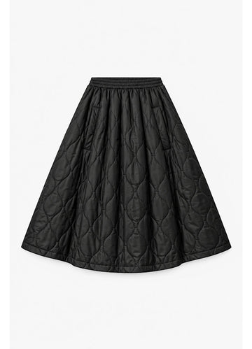 Nicoline Black Quilted Puffer Skirt
