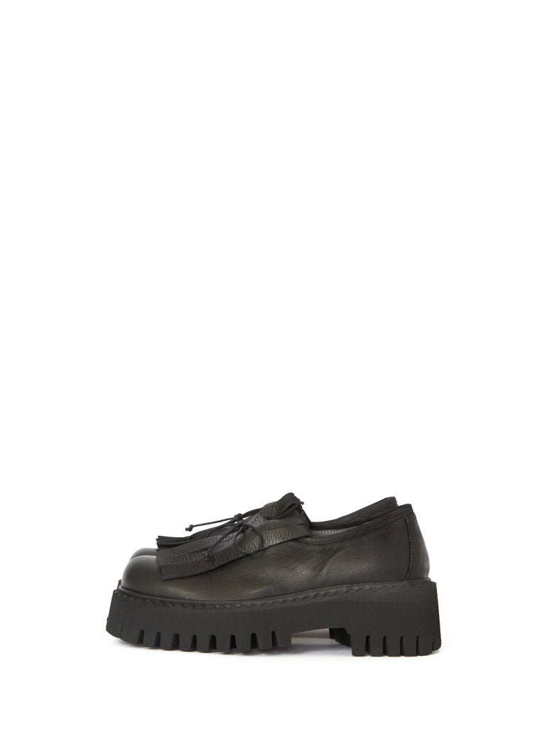 Black Fringe Chunky Loafer