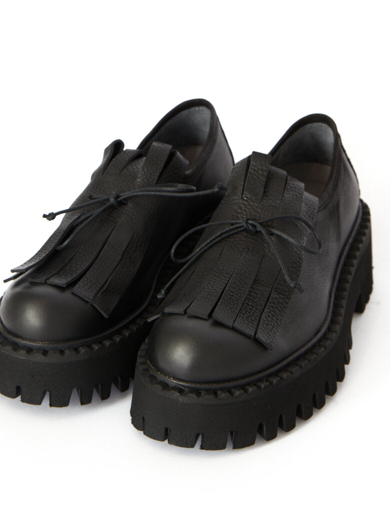 Black Fringe Chunky Loafer