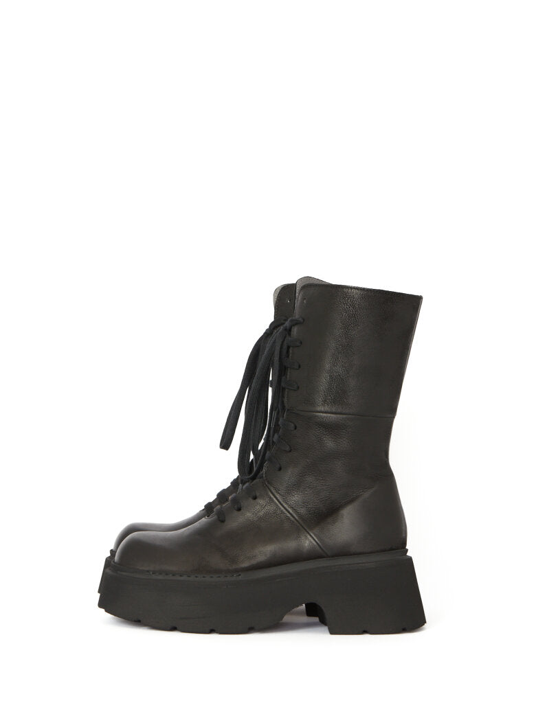 Leather Lace Up & Zip Boots