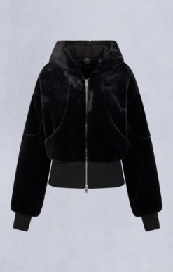 Rose De Lima Black Faux Fur Bunny Jacket