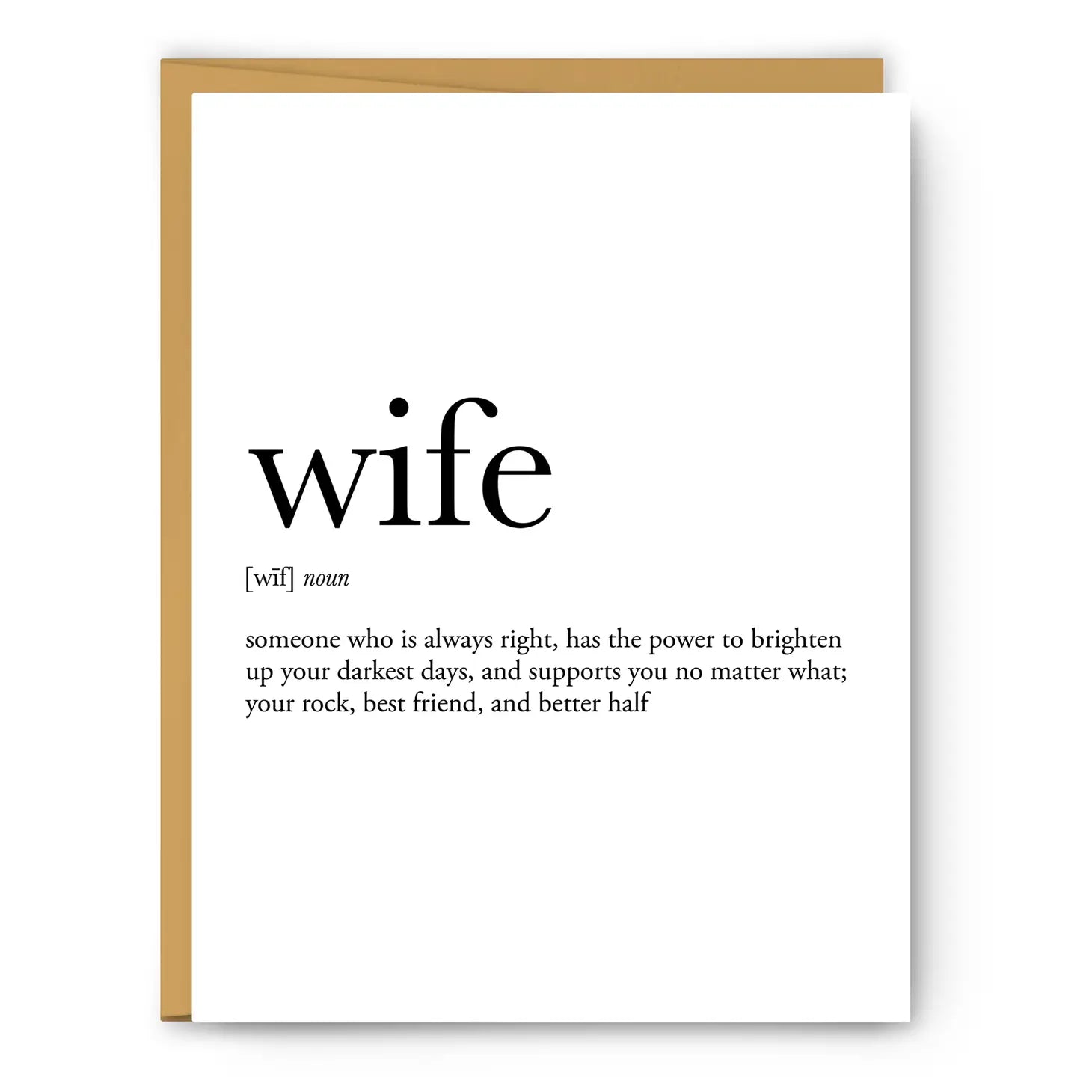 Wife Definition - Love Card