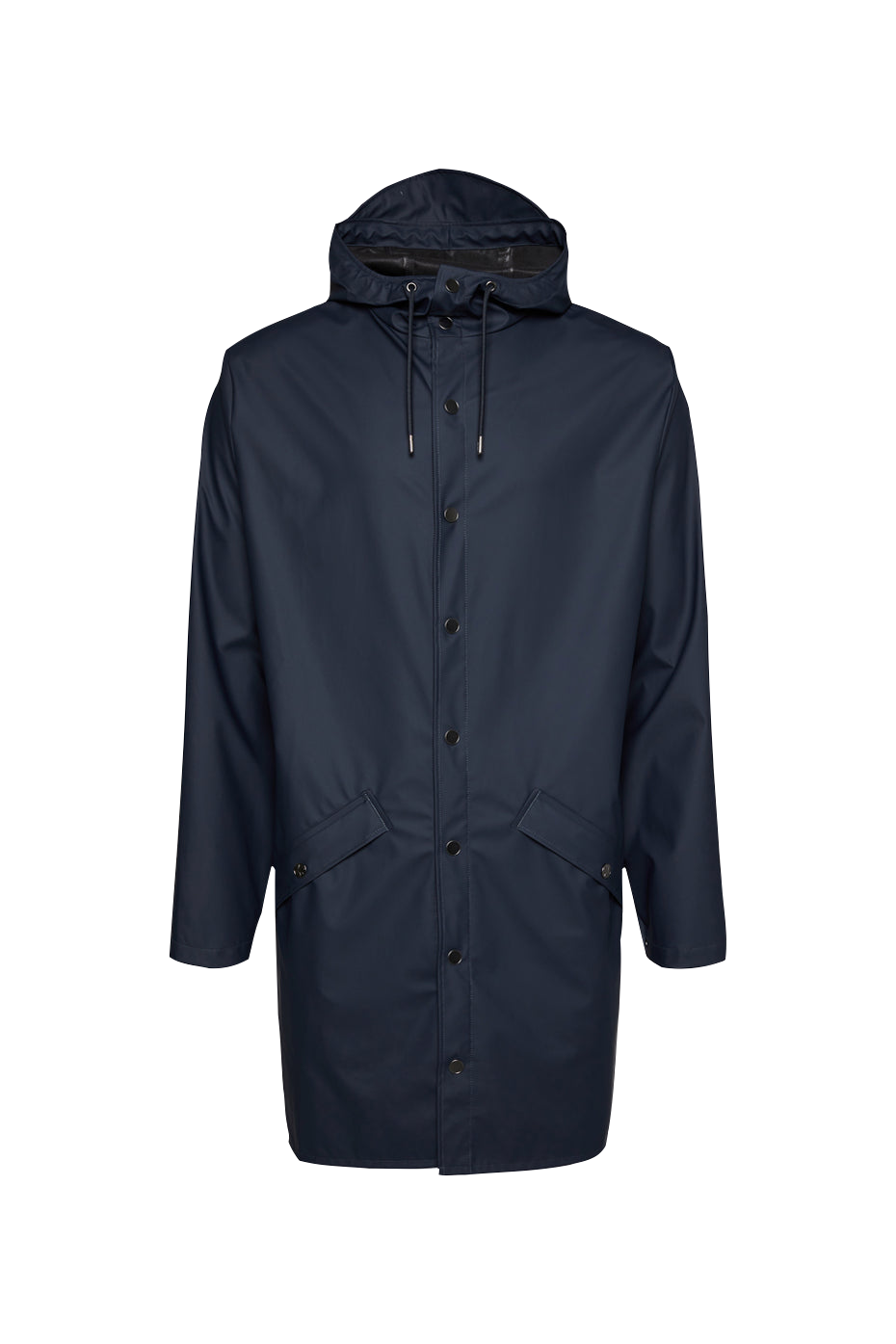 Rains Navy Long Jacket