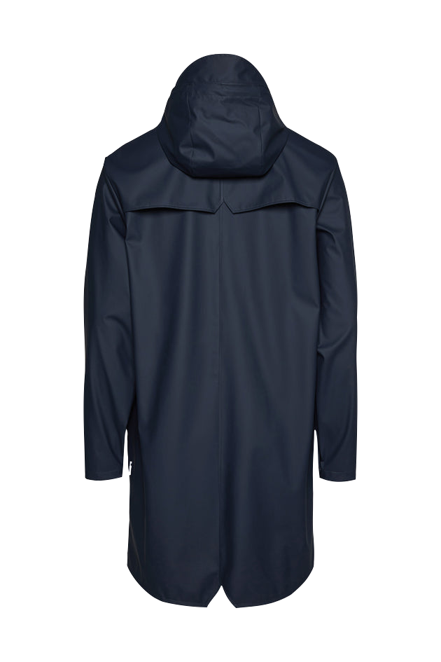 Rains Navy Long Jacket