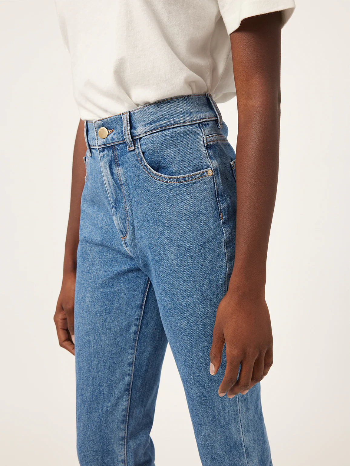 'Patti' Blue Rapid Vintage High Rise Straight Jeans