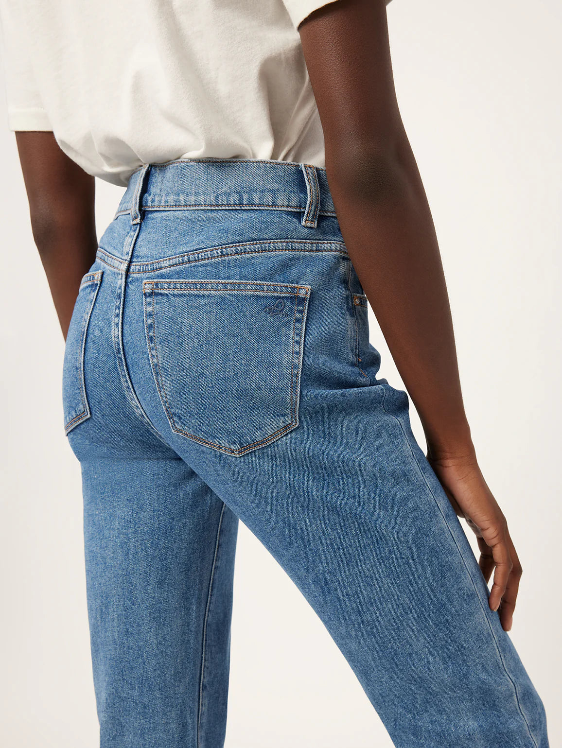 'Patti' Blue Rapid Vintage High Rise Straight Jeans