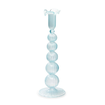 Cloudy Glass Candle Holder