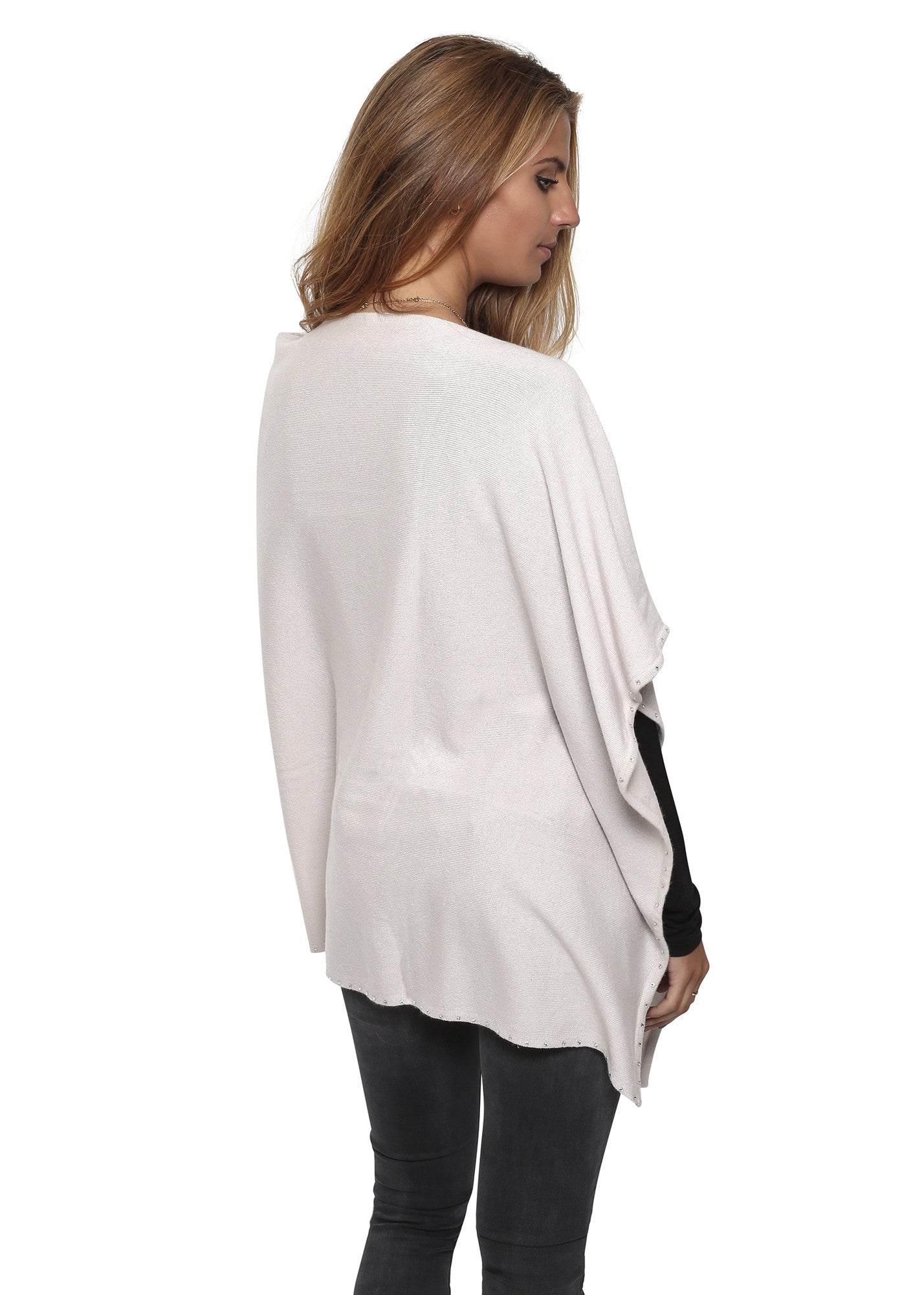 Jessimara silver dove 'Finch' poncho with diamonds - Jessimara