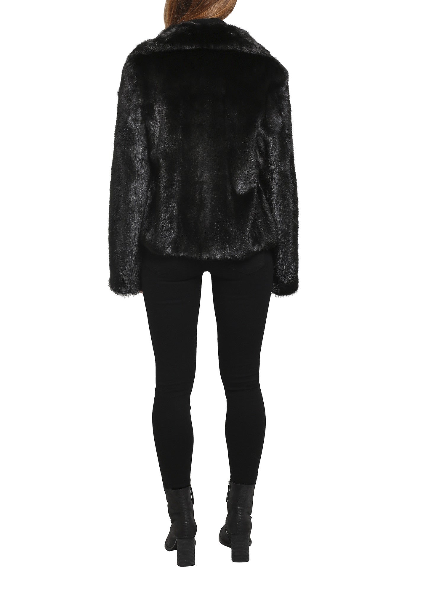 Black Mink Biker Jacket - Jessimara