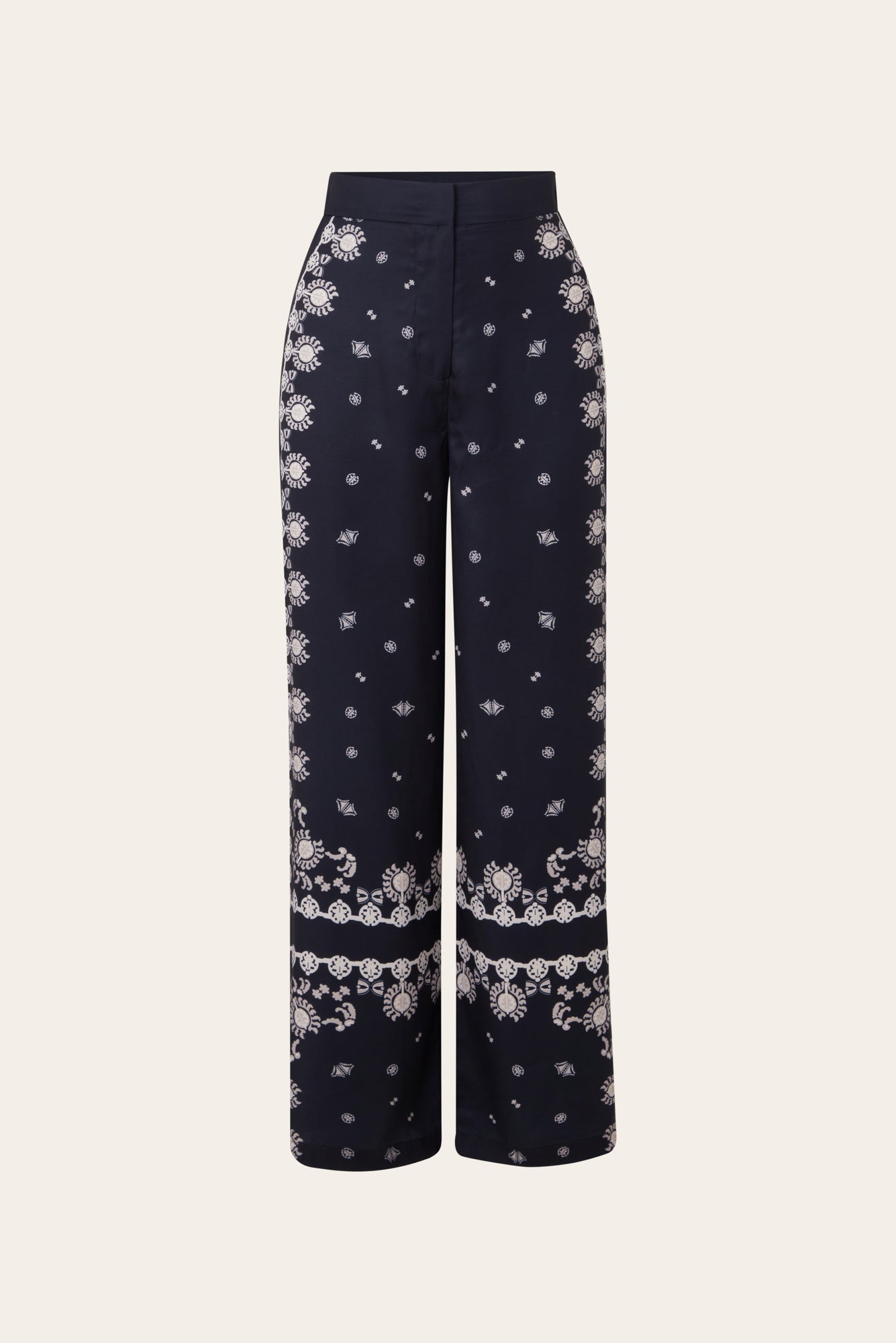 Pia wide leg Sierra print satin pant