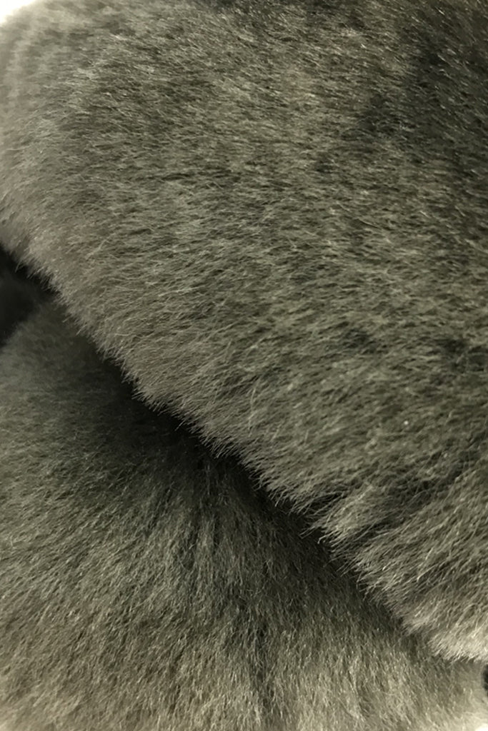 Khaki Green Criss Cross Luxury Sheepskin Slippers - Jessimara