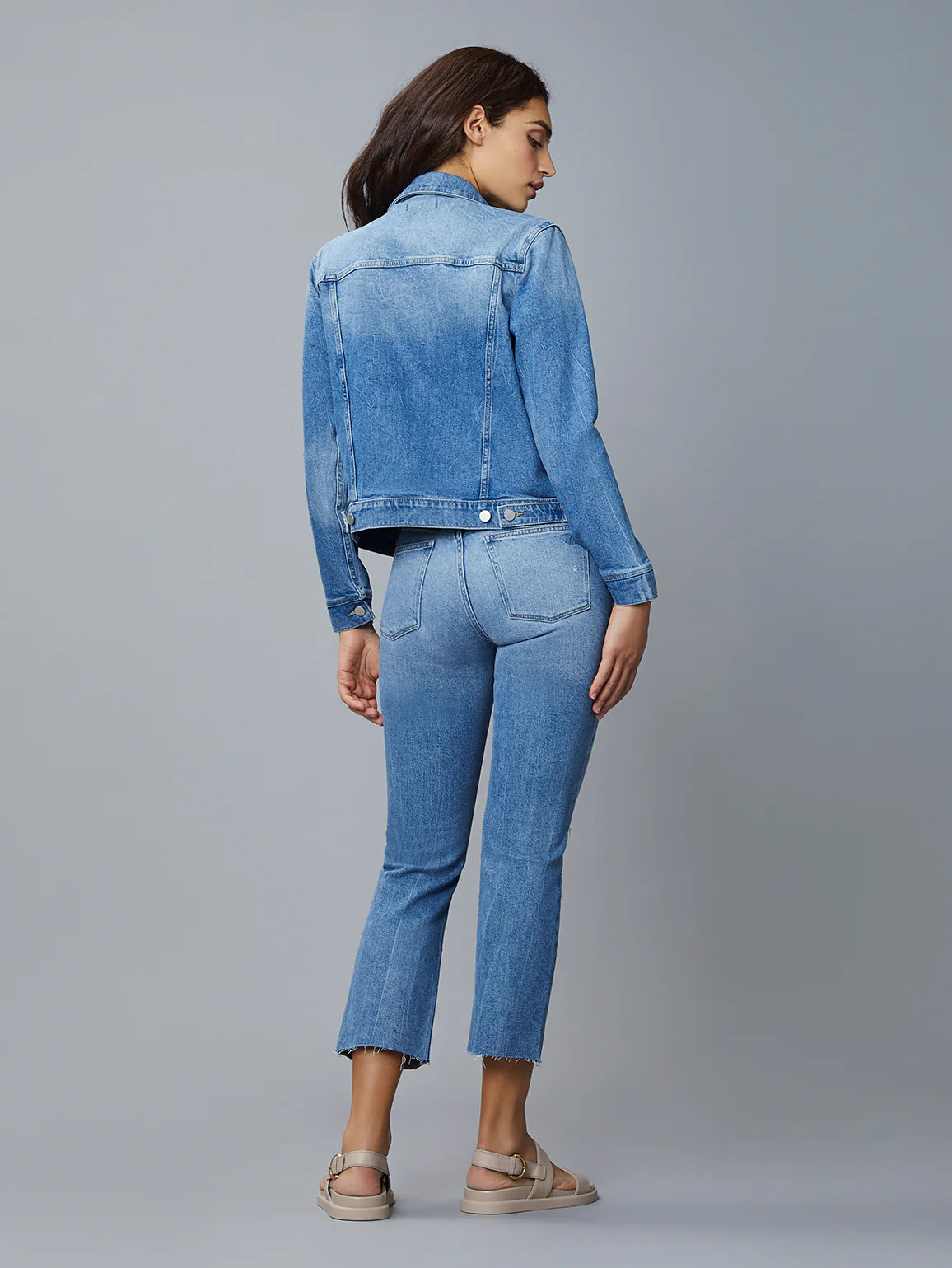 Vika Classic Denim Jacket in Droplet Wash
