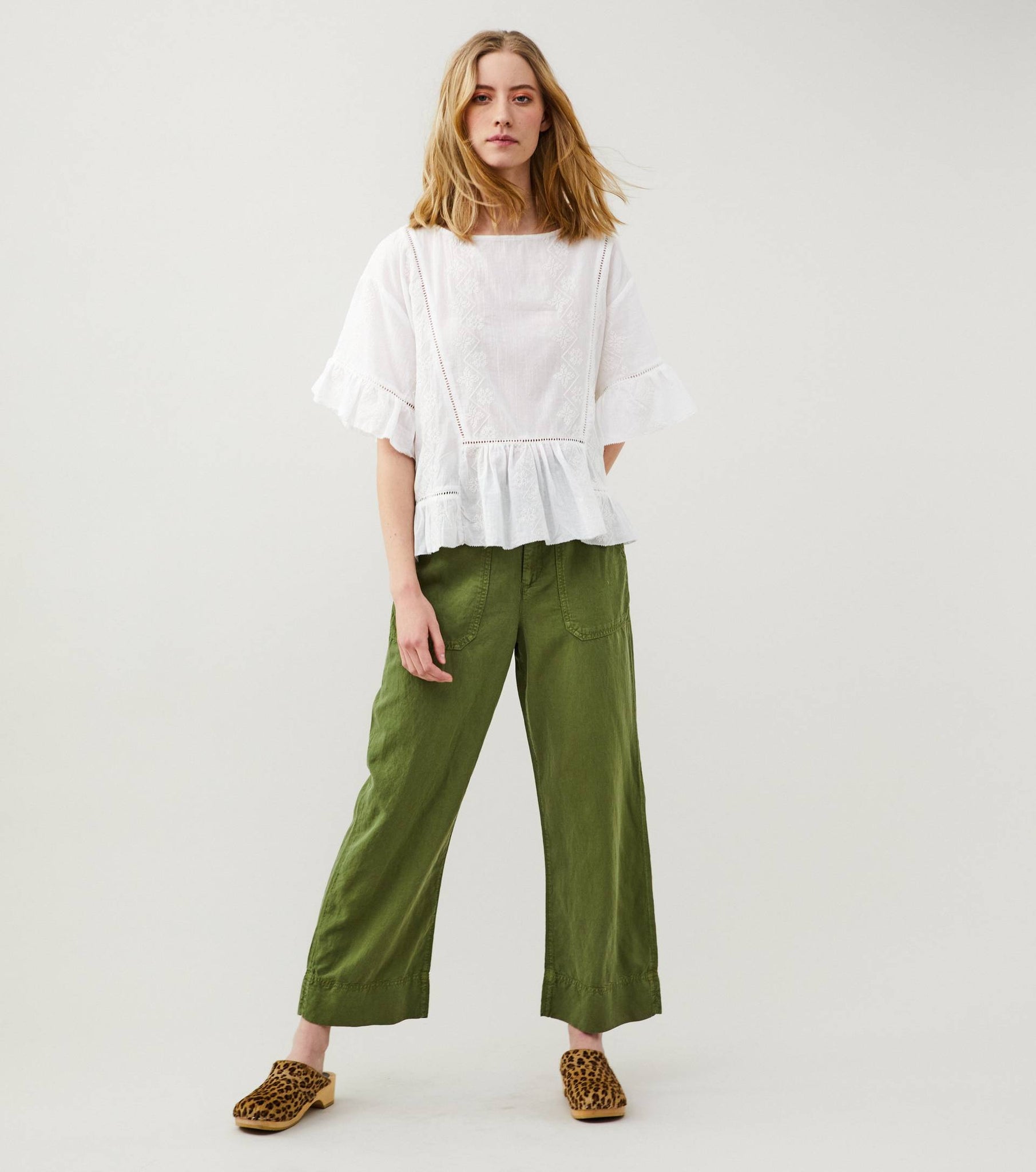 Helen Light Chalk Blouse
